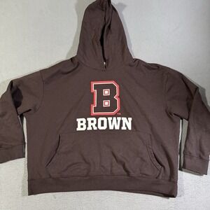 Official Women's Brown University Hooded Sweatshirt College‎ Brown Size 1X Boxy